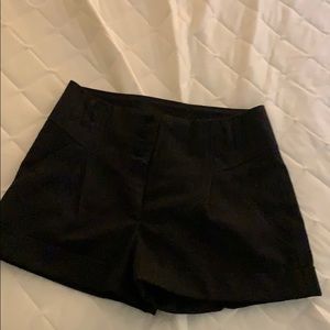 black pin stripe staccato shorts